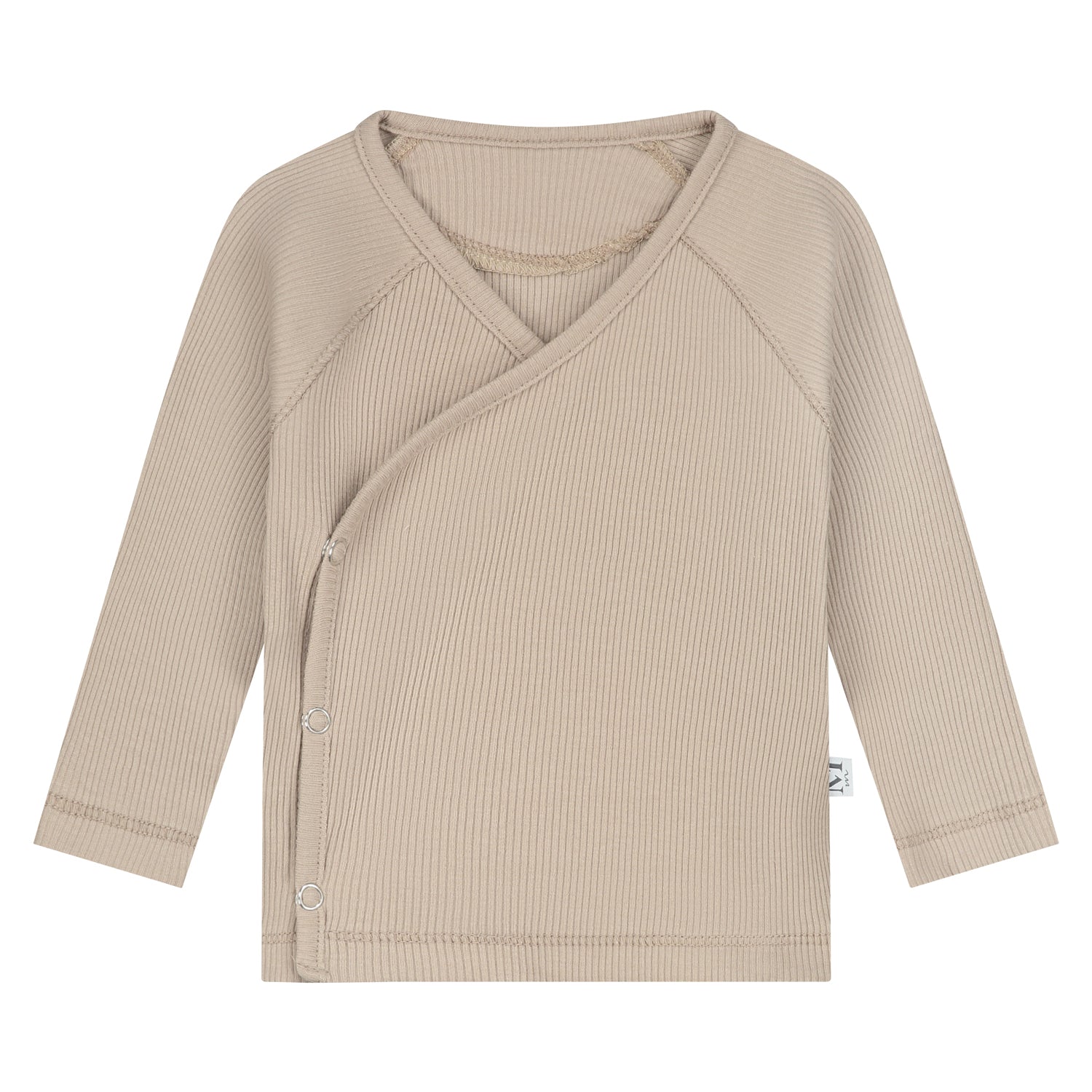 Overslagshirtje | Dark Beige Rib