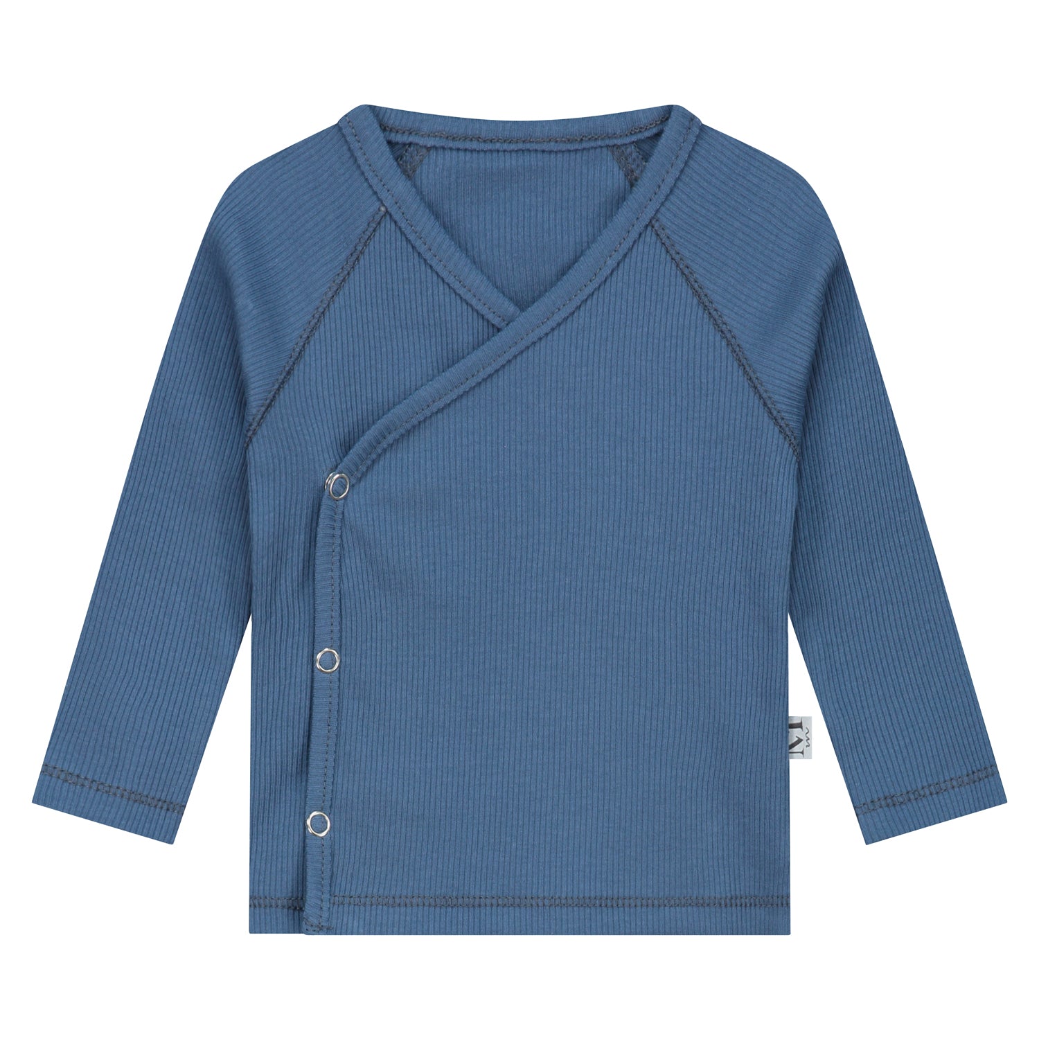 Overslagshirtje | Jeans Blauw Rib