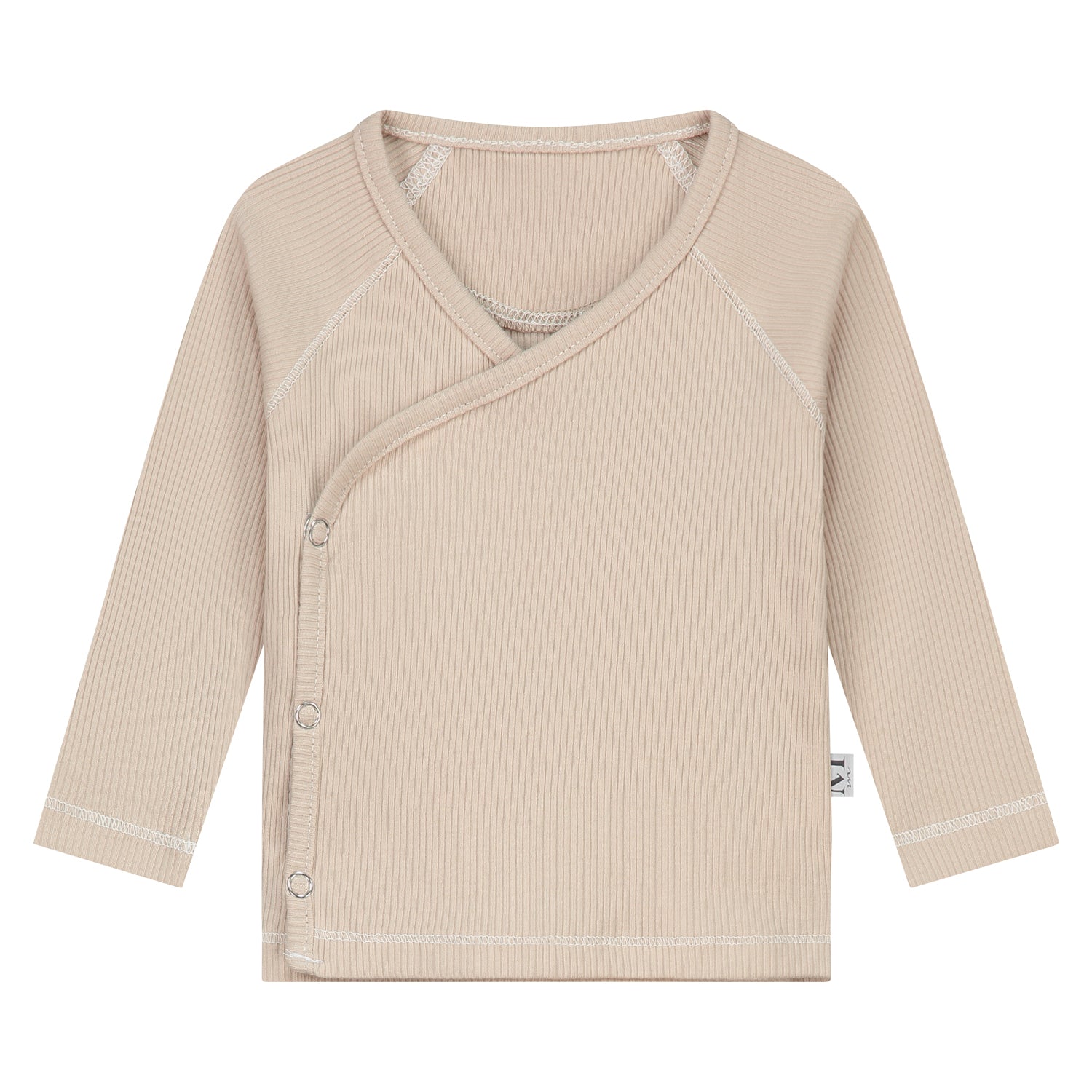 Overslagshirtje | Beige Rib
