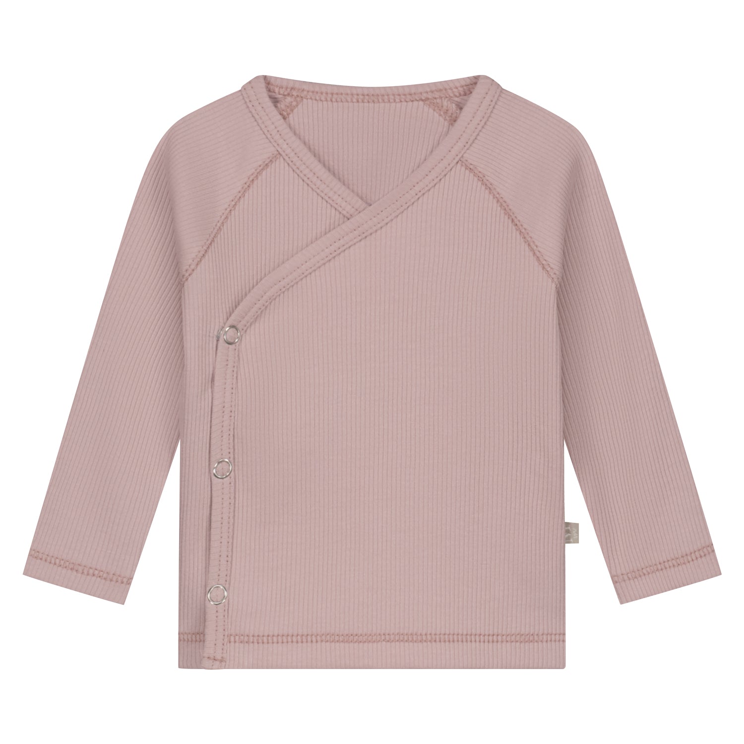 Overslagshirtje | Roze Rib