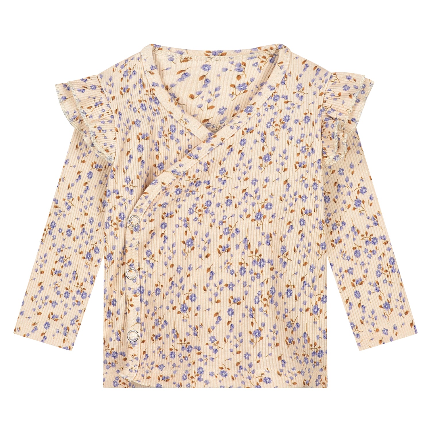 Ruffle Overslagshirtje | Blossom Rib
