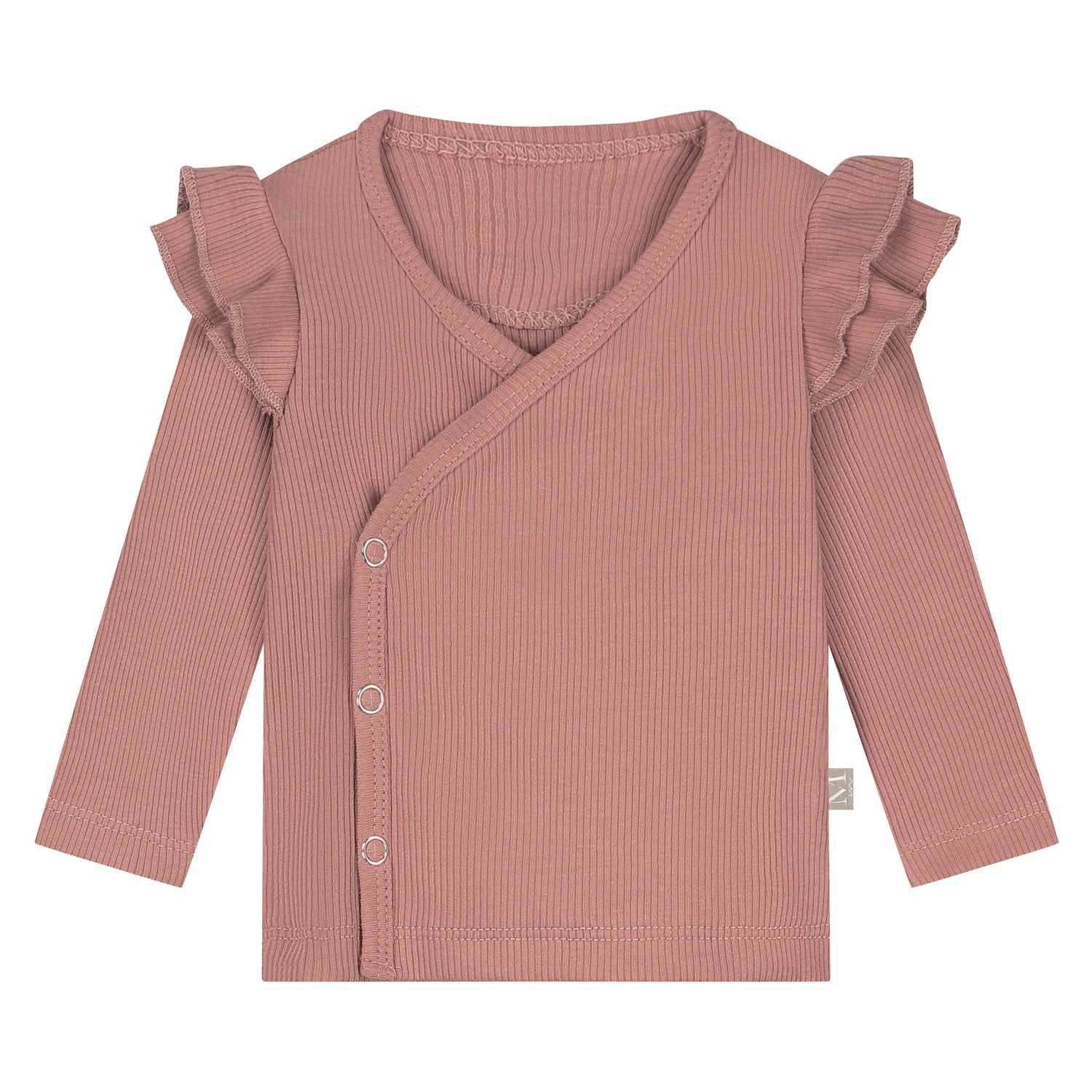 Ruffle Overslagshirtje | Clay Rib