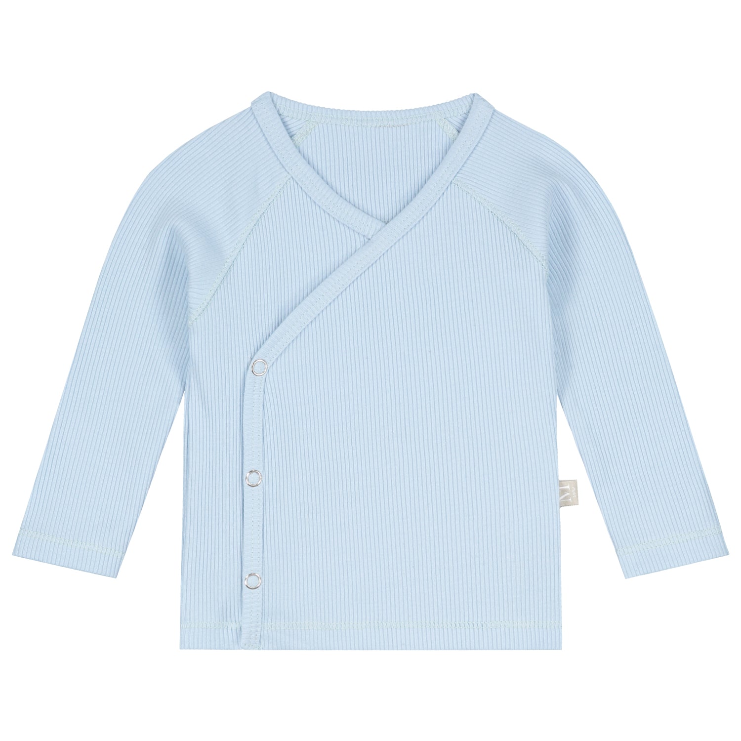 Overslagshirtje | Baby Blauw Rib