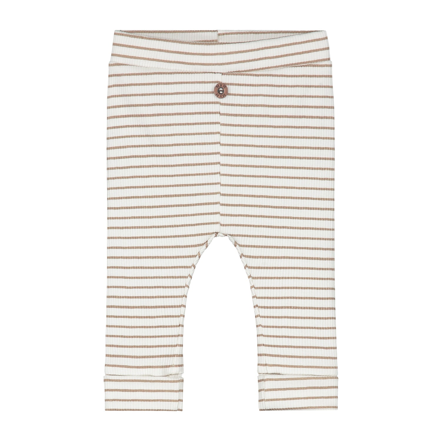 Rib Broekje | Taupe Stripes