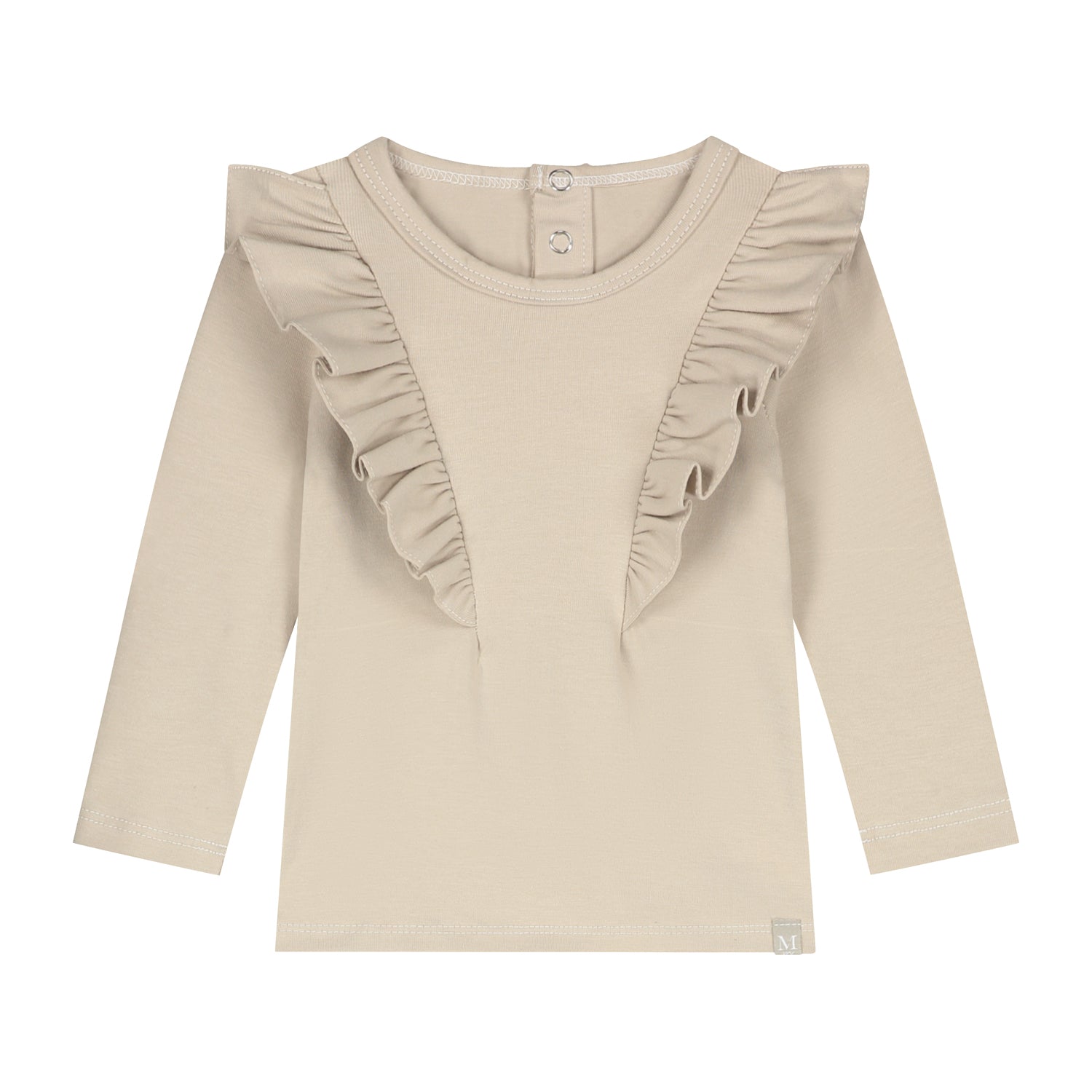 Ruffle Longsleeve | Beige