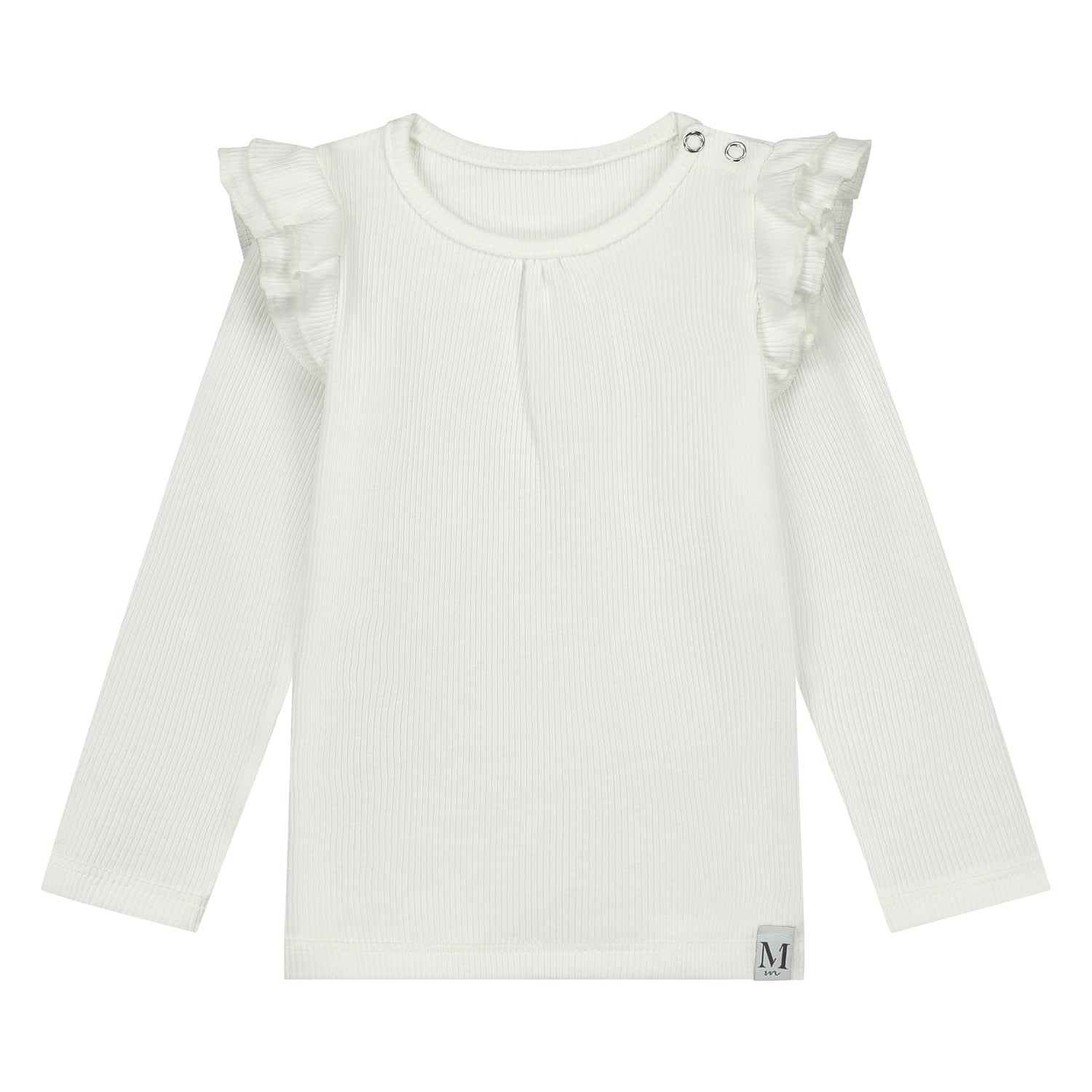 Ruffle Longsleeve | Ecru Rib