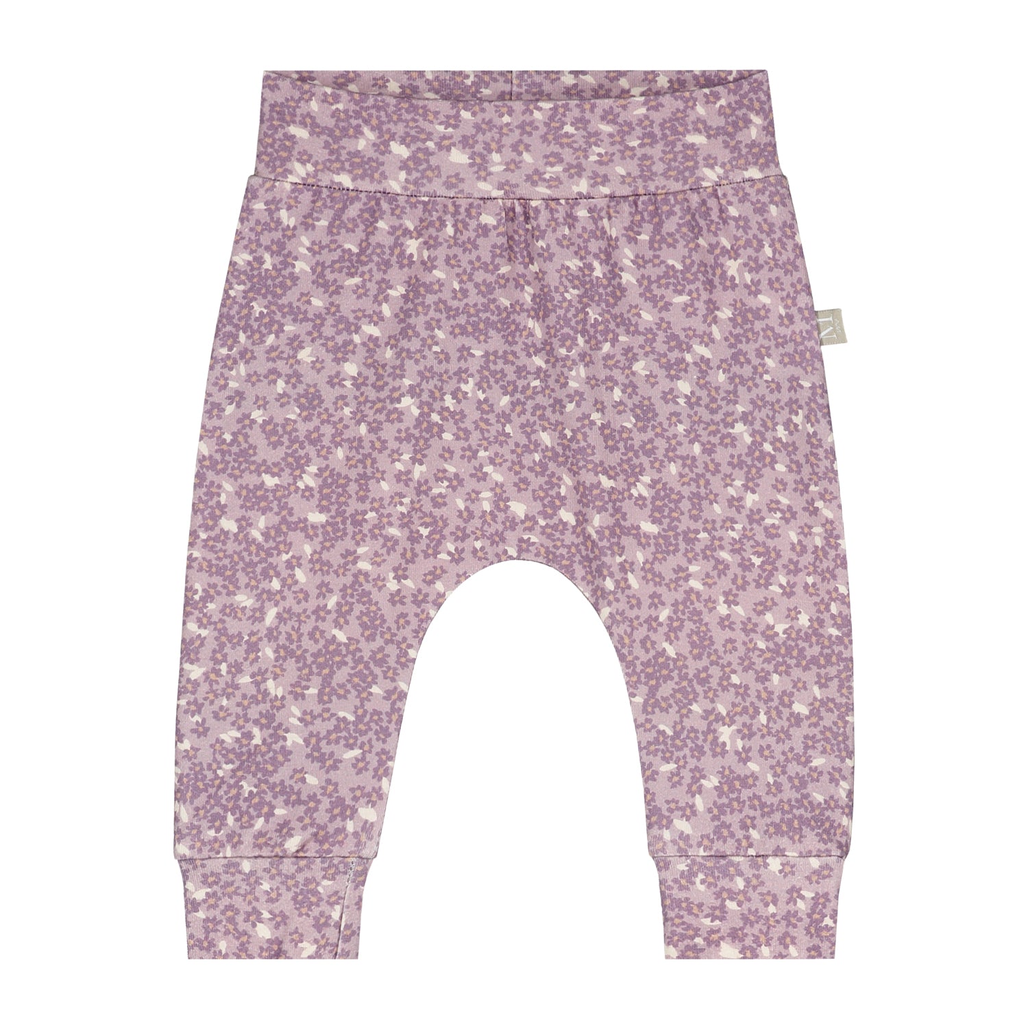 Baby broekje purple flowers_Momsandminis