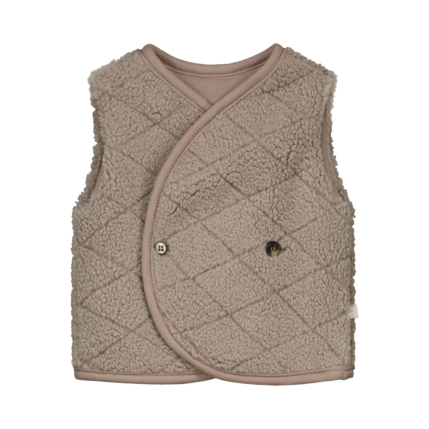 Gilet ruit taupe_Momsandminis