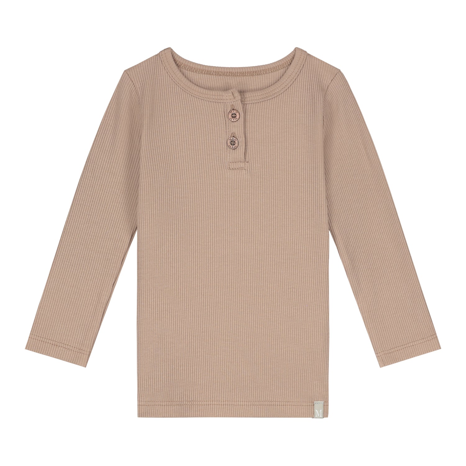 Longsleeve-rib taupe_Momsandminis