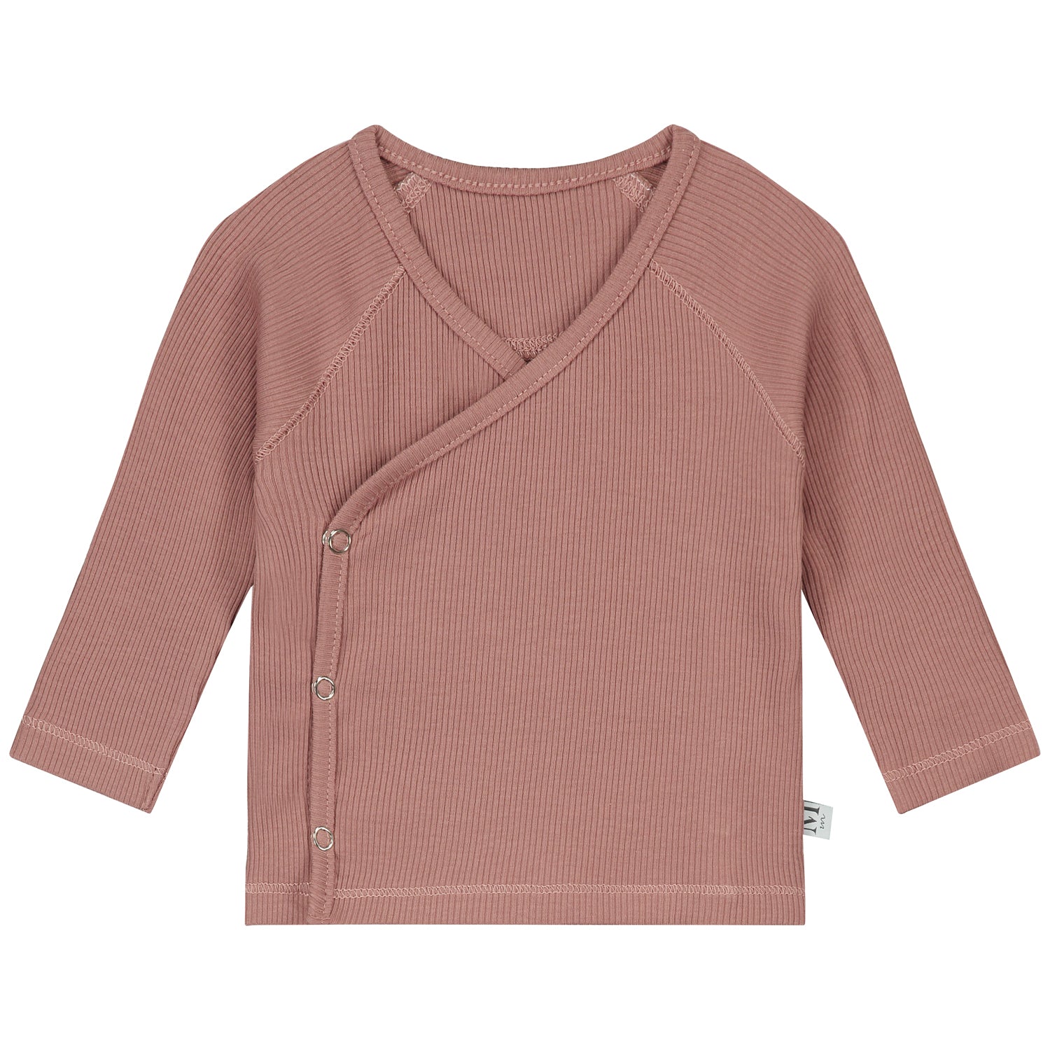 Overslag shirtje Rib clay_Momsandminis