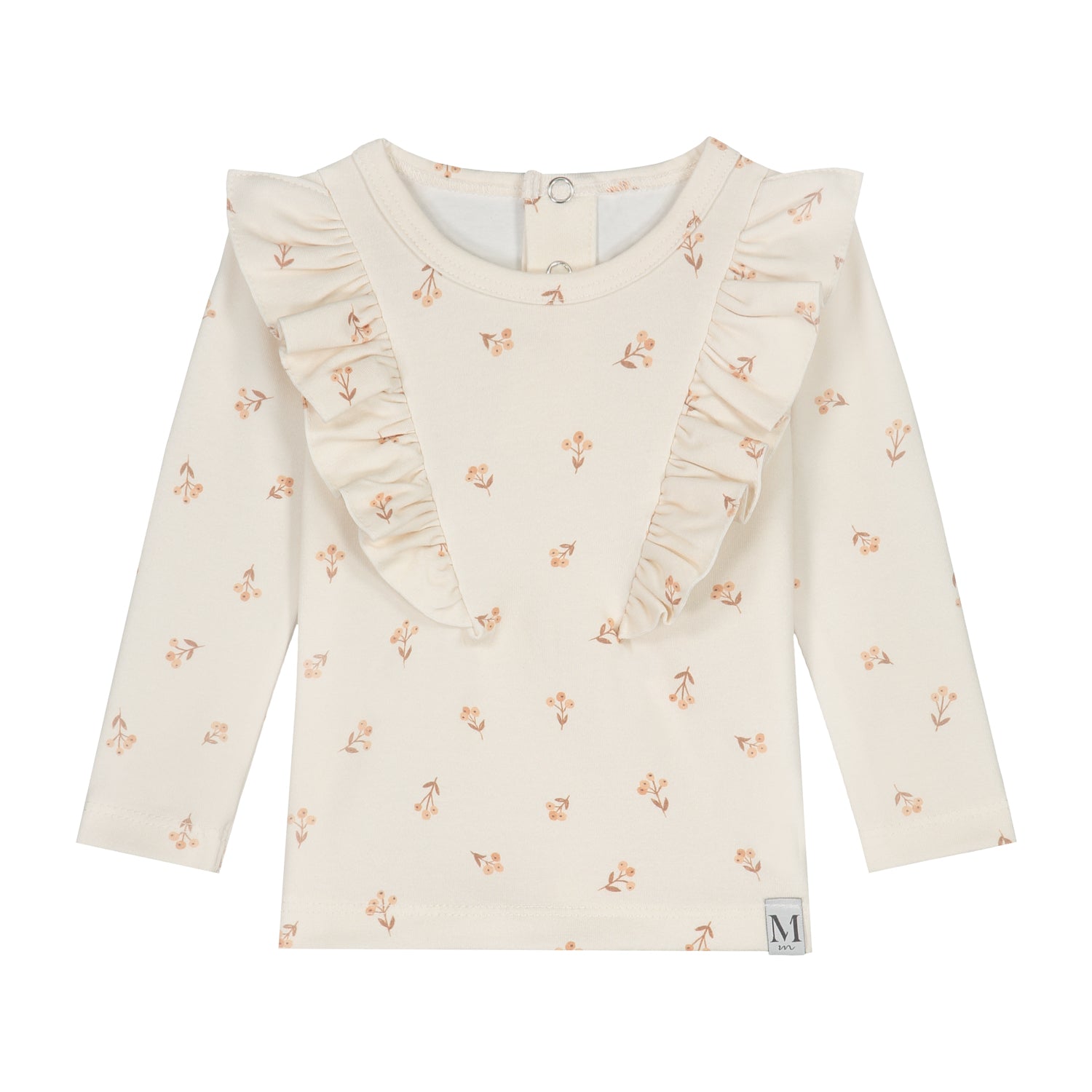 Ruffle longsleeve Red berries_Momsandminis