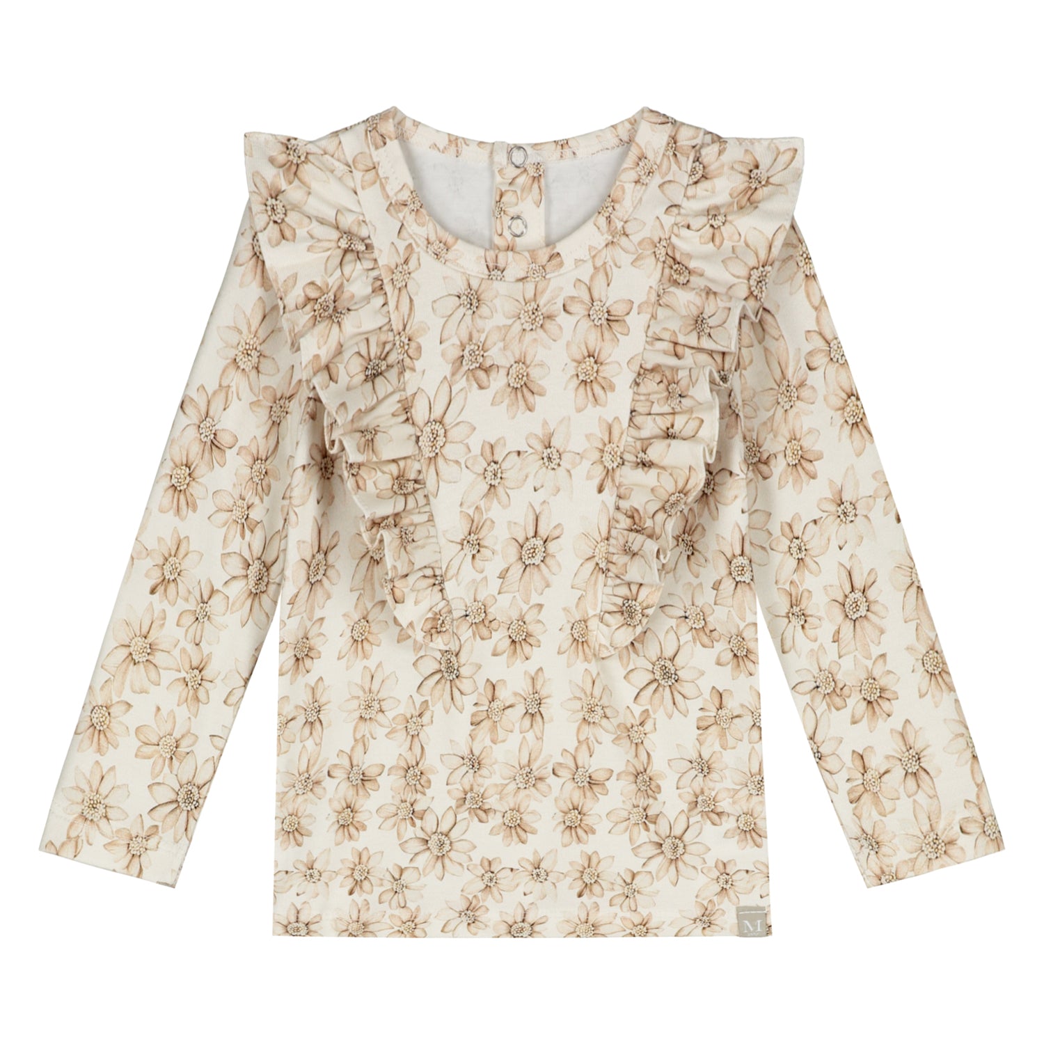 Ruffle Longsleevedlily beige_Momsandminis