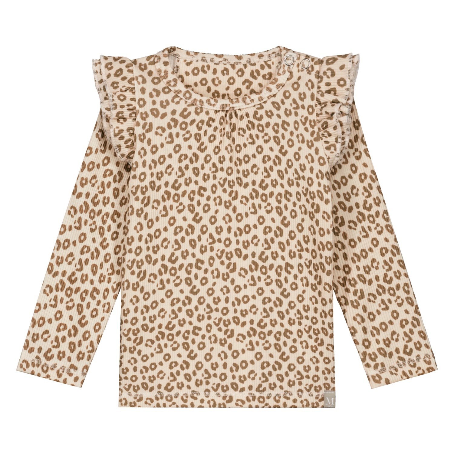 Ruffle shirt leopard rib_Momsandminis