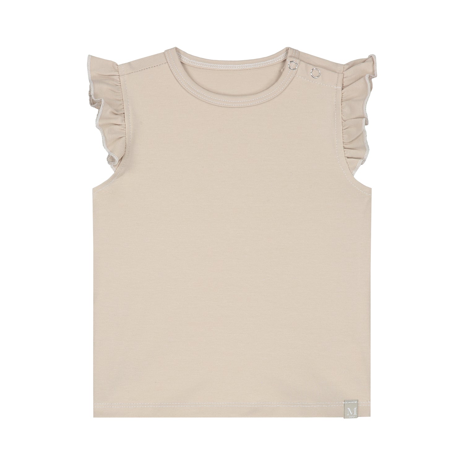 Ruffle top beige_Momsandminis