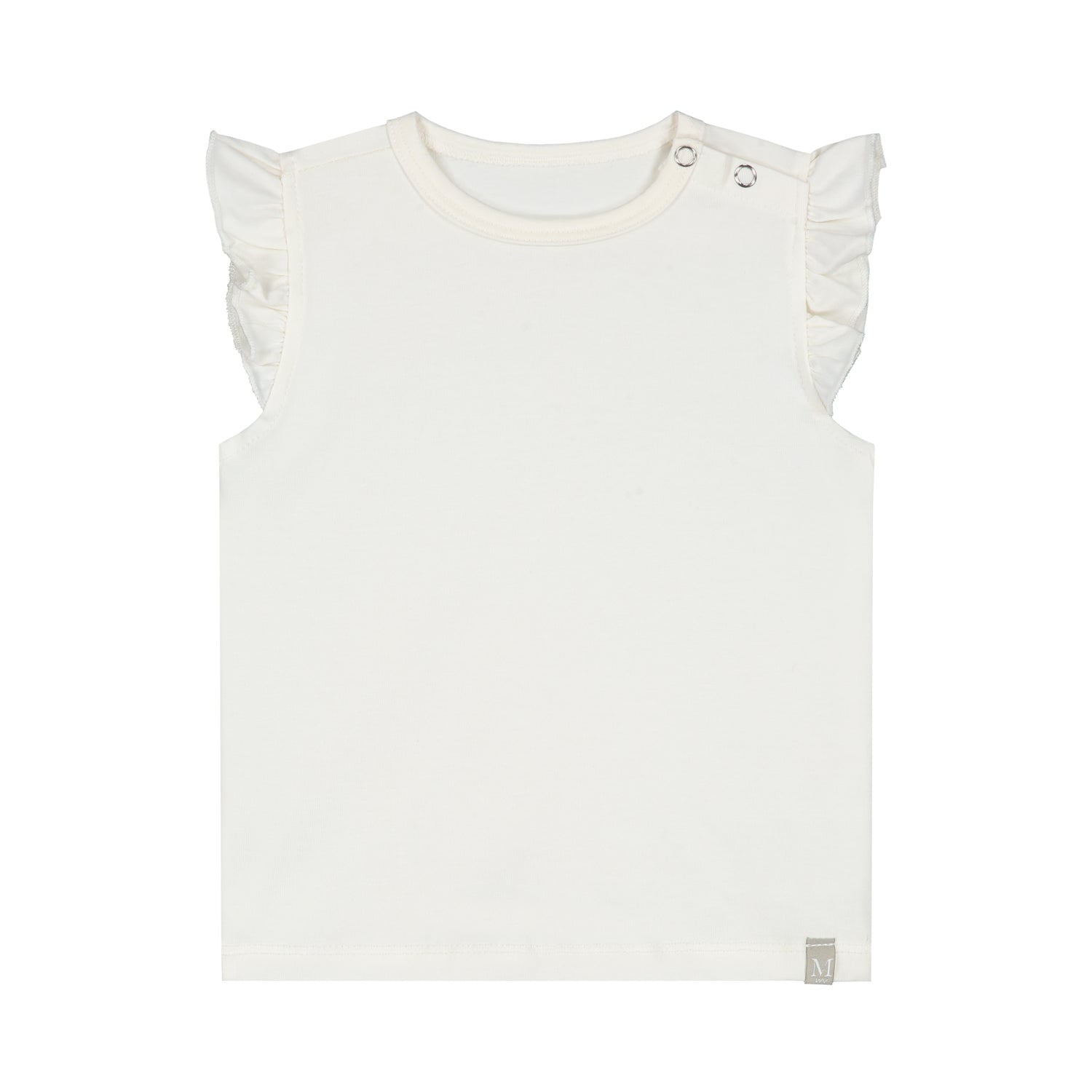 Ruffle top ecru_Momsandminis