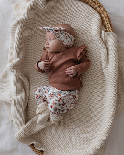 Ruffle Overslagshirtje | Clay Rib
