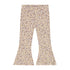 Flared legging met blauw/paarse bloemetjes rib