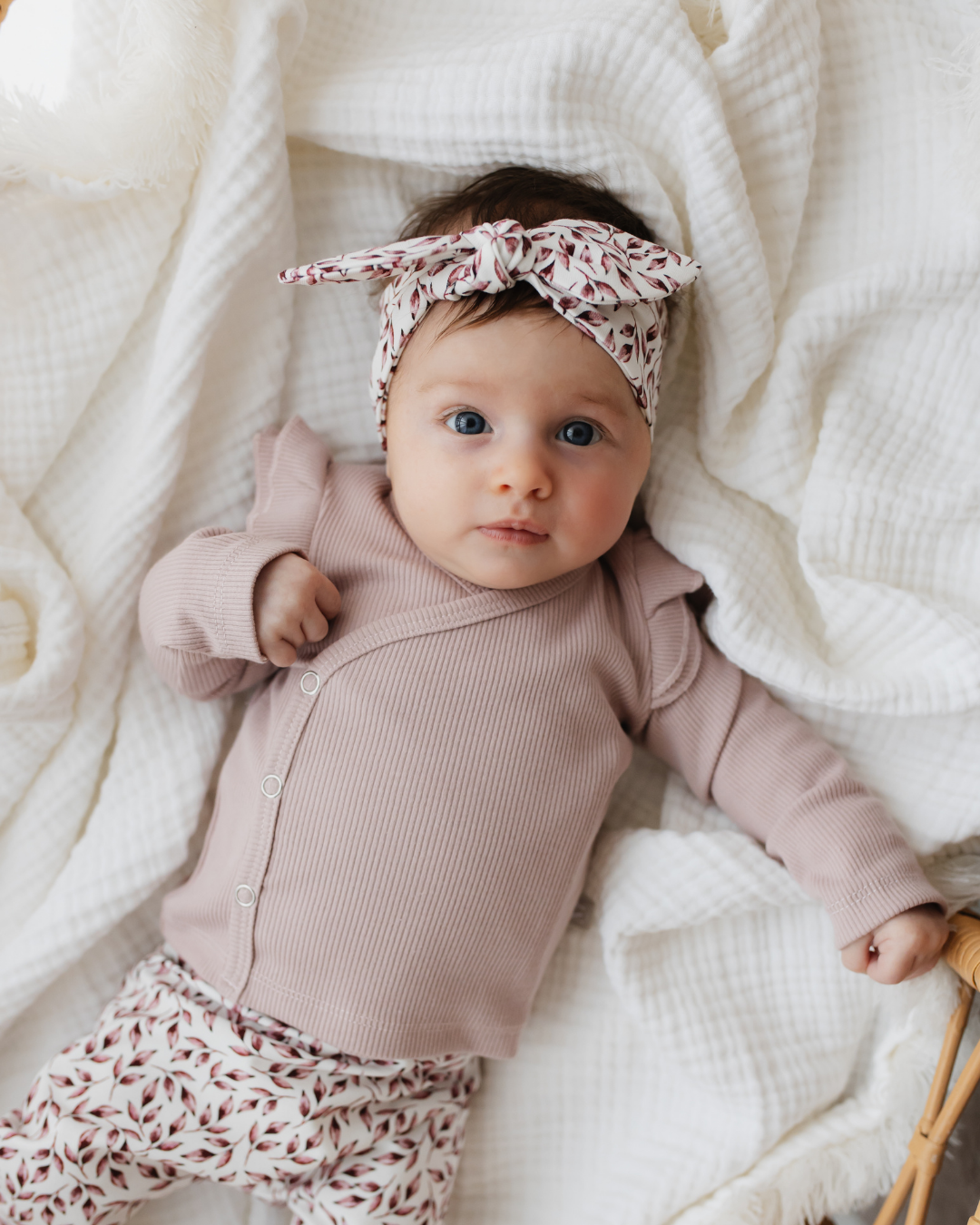 Ruffle Overslagshirtje | Roze Rib