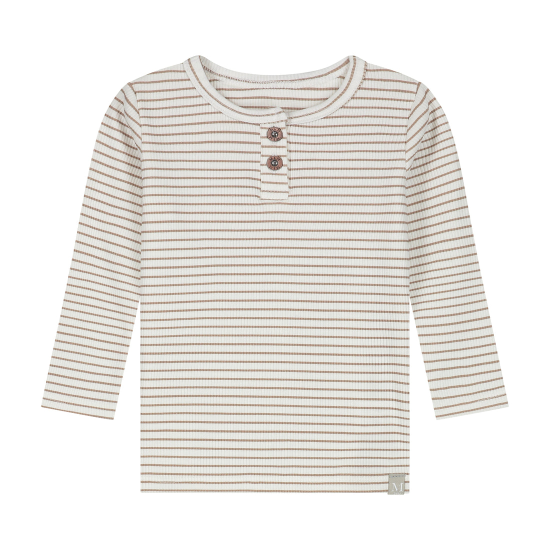 Longsleeve | Taupe Stripes Rib
