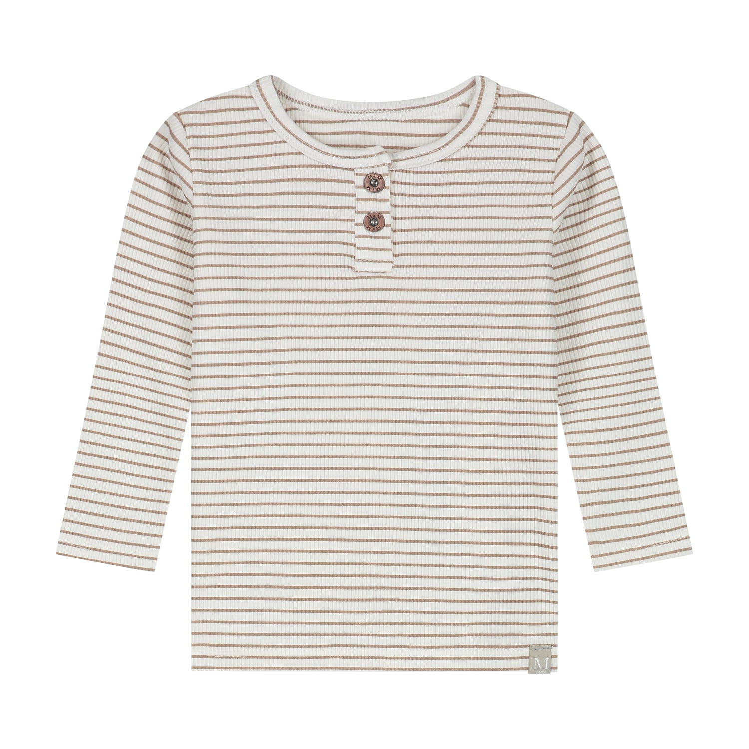 Longsleeve | Taupe Stripes Rib