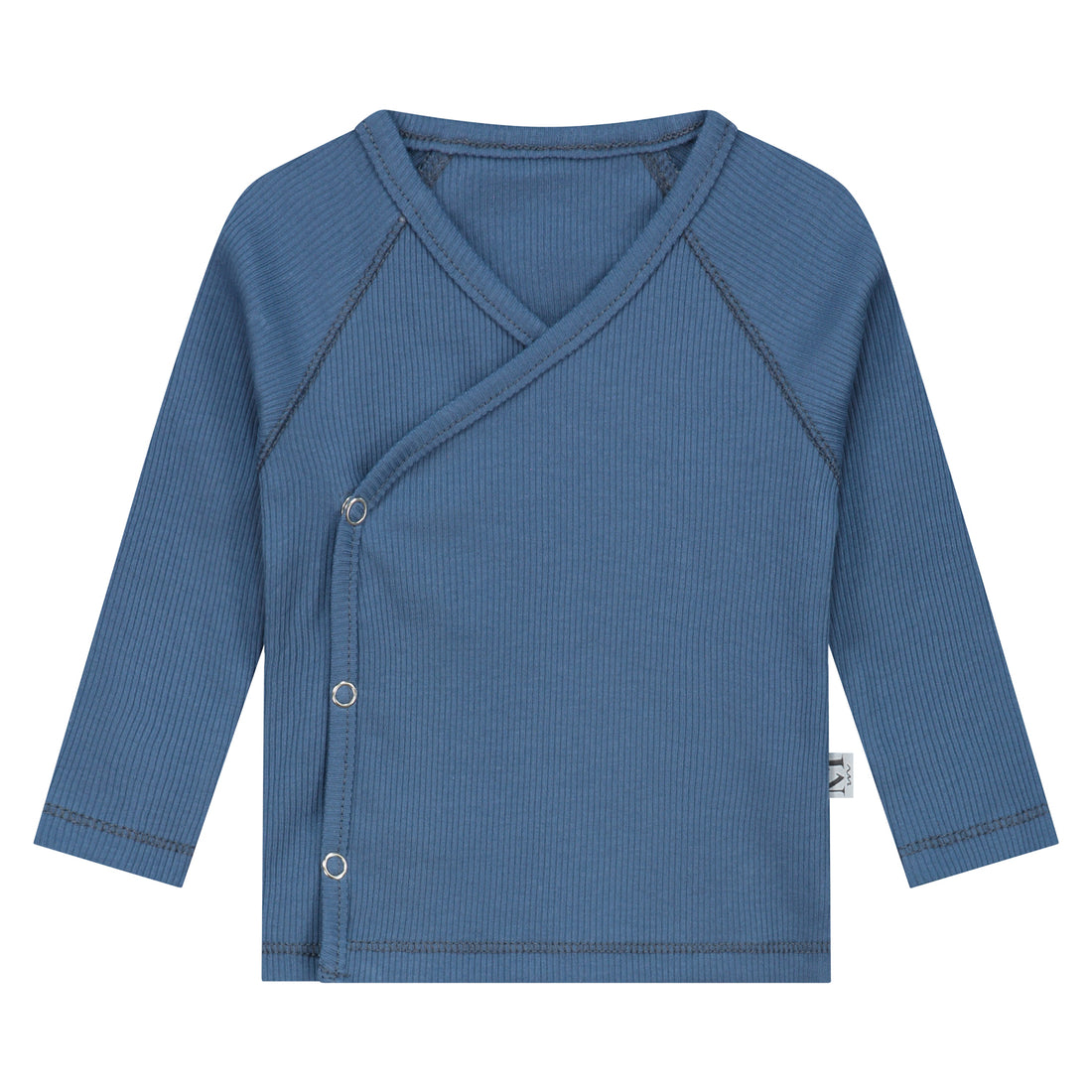 Overslagshirtje | Jeans Blauw Rib