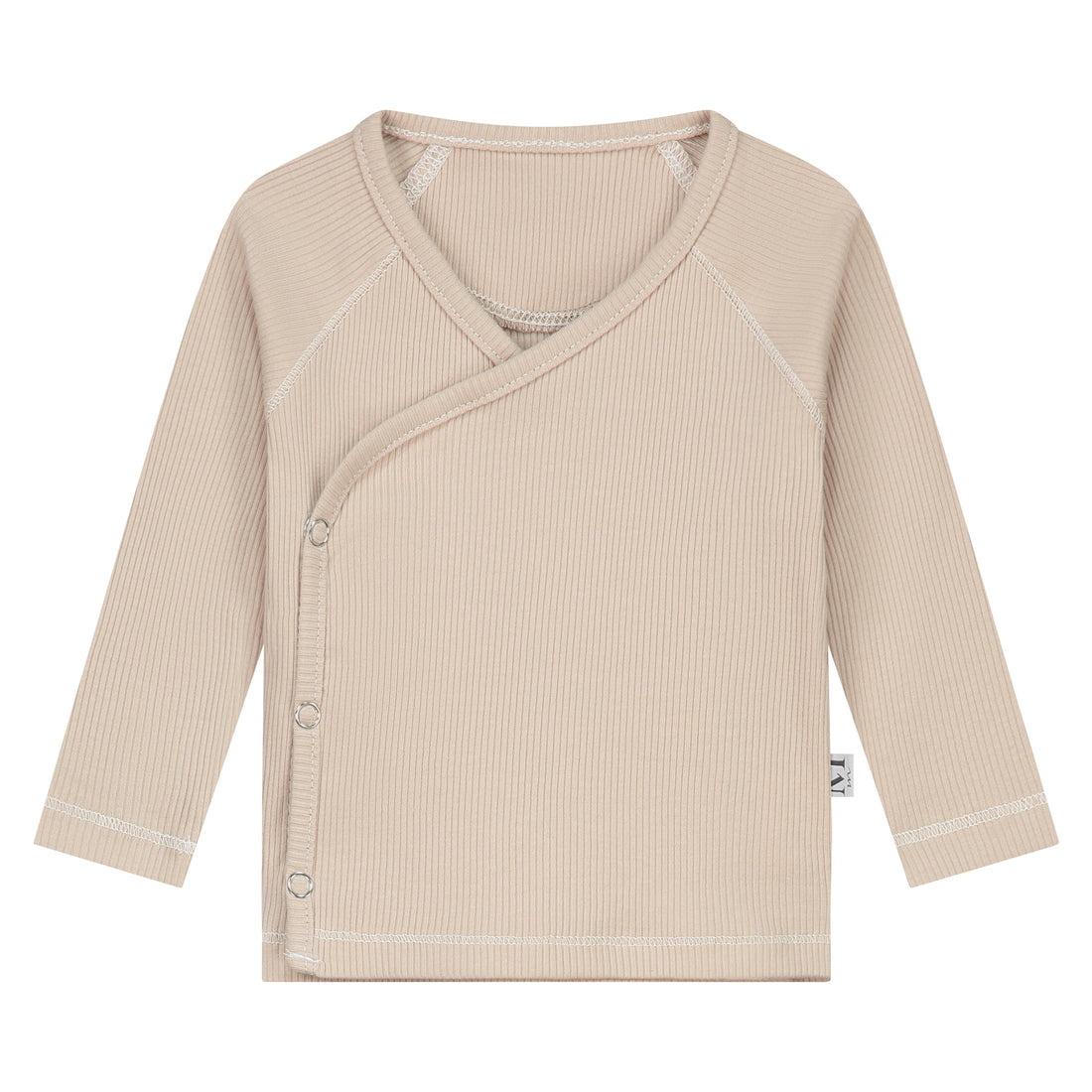 Overslagshirtje | Beige Rib