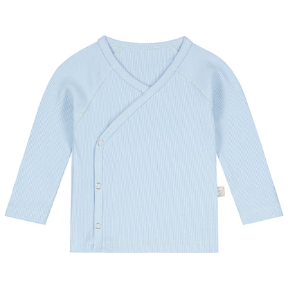 Overslagshirtje | Baby Blauw Rib