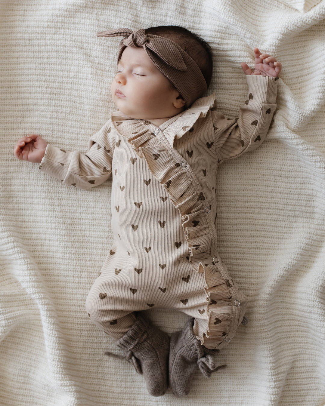 Ruffle Boxpakje | Beige Hearts