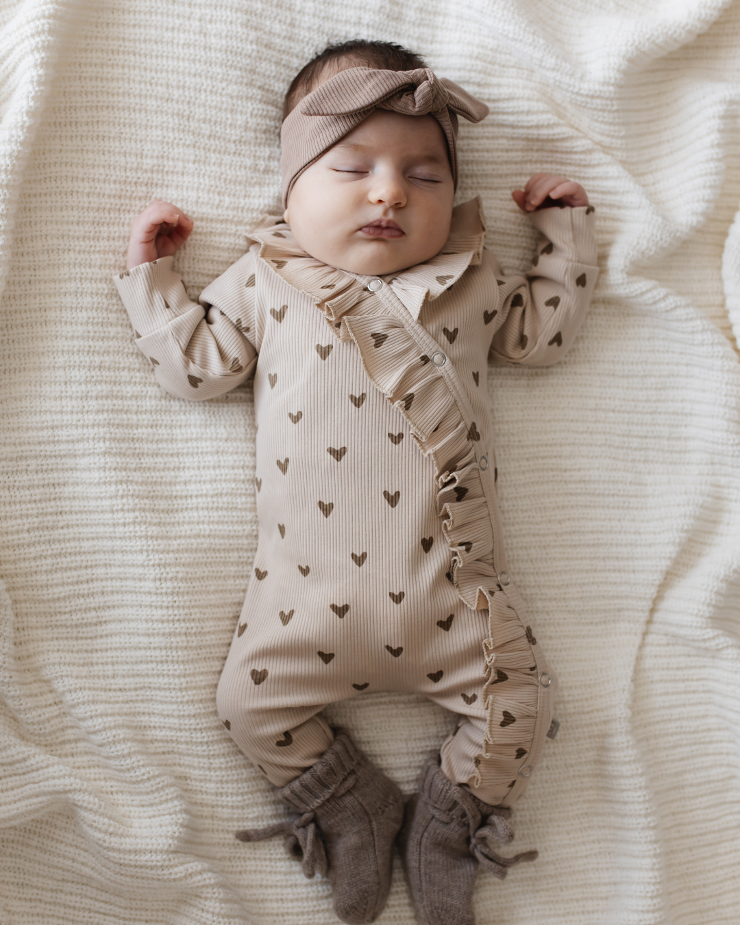 Ruffle Boxpakje | Beige Hearts