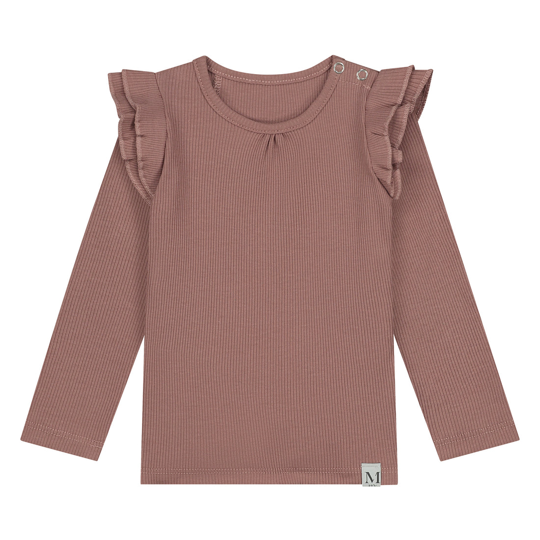 Ruffle Longsleeve | Clay Rib