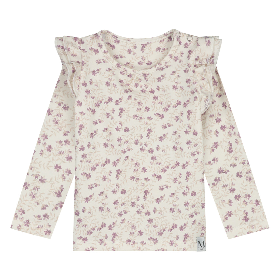 Ruffle Longsleeve | Lilac Leaves