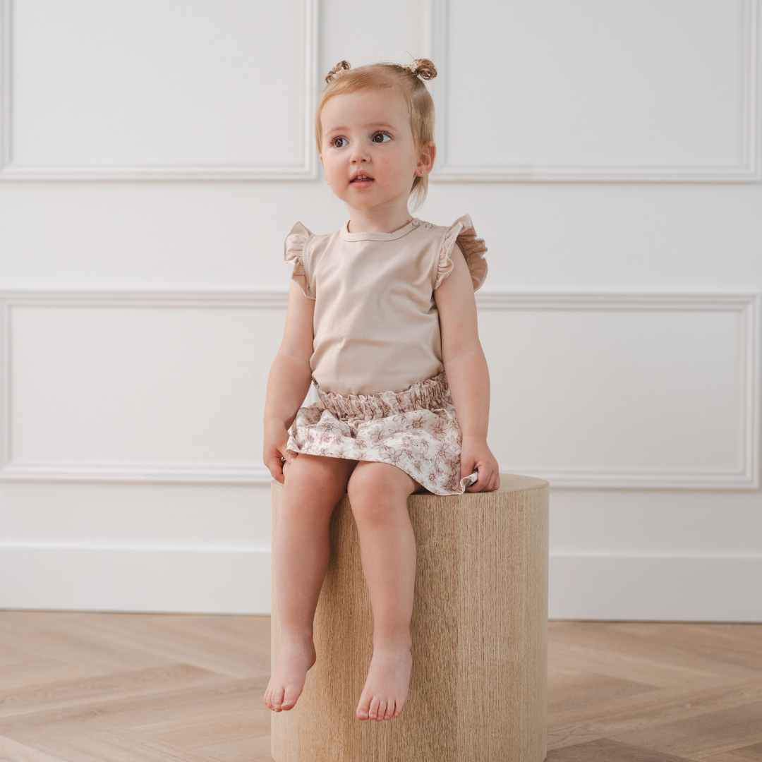 Ruffle Top | Beige