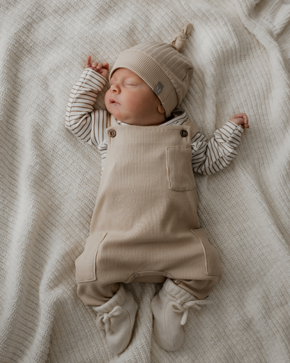 Tuinbroekje | Beige Rib