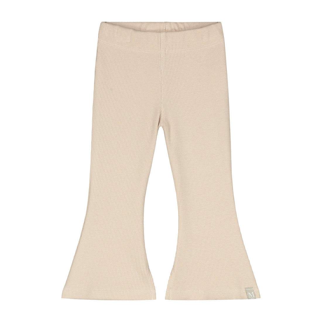 Flared broekje Beige rib_Momsandminis