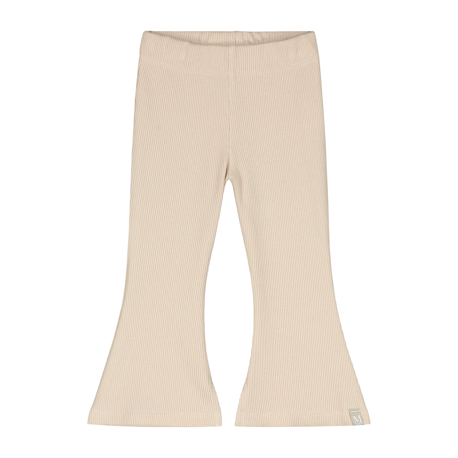 Flared broekje Beige rib_Momsandminis