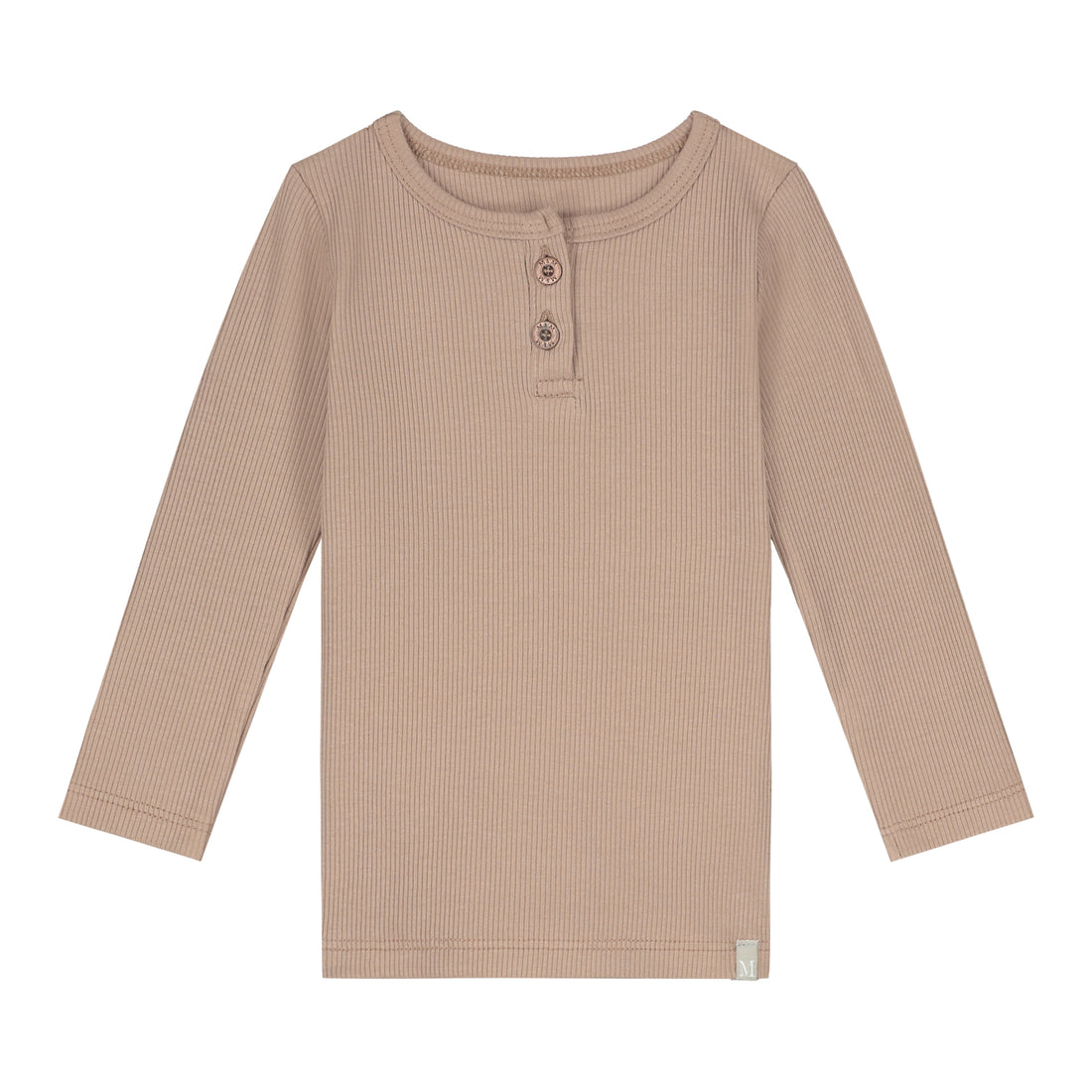 Longsleeve-rib taupe_Momsandminis