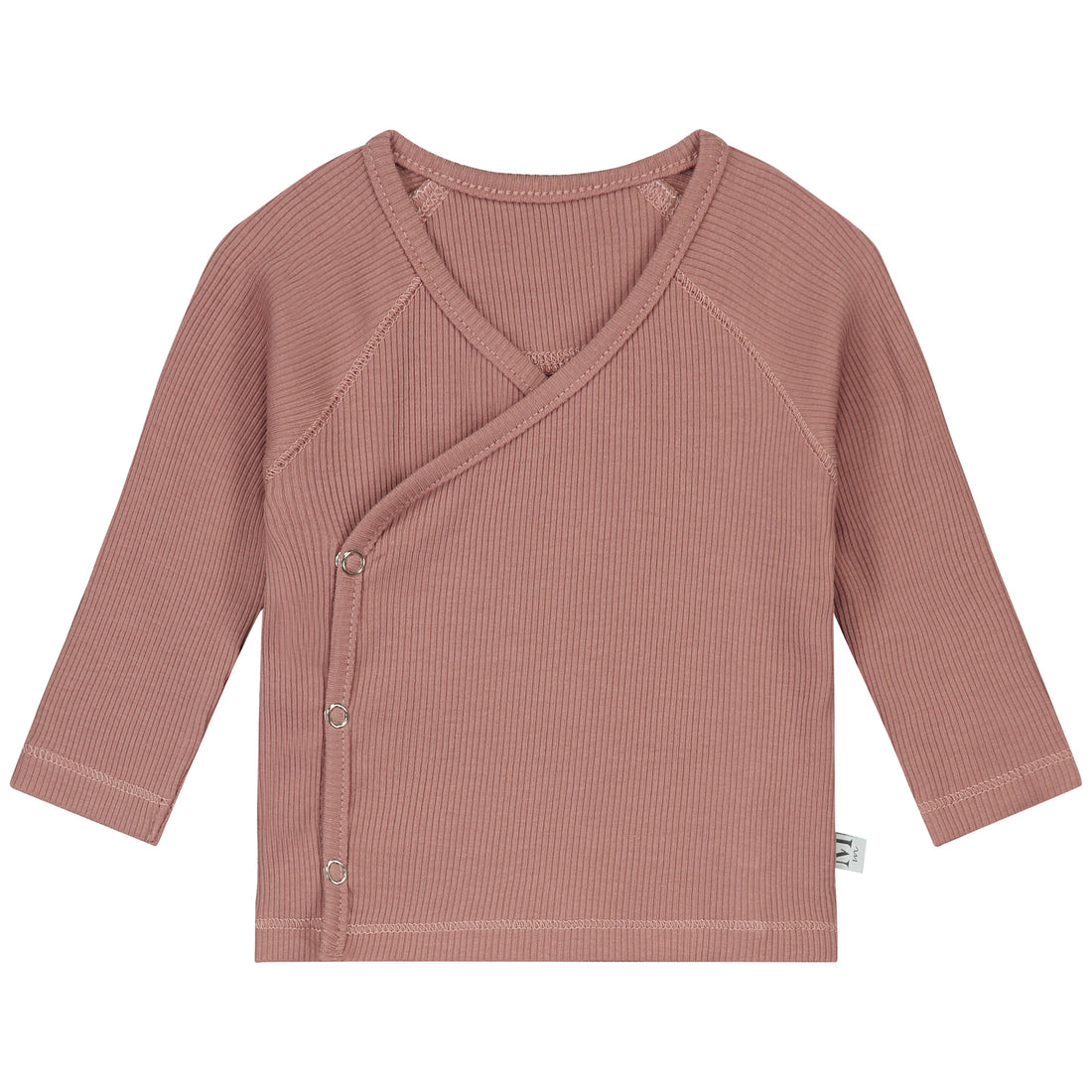 Overslag shirtje Rib clay_Momsandminis