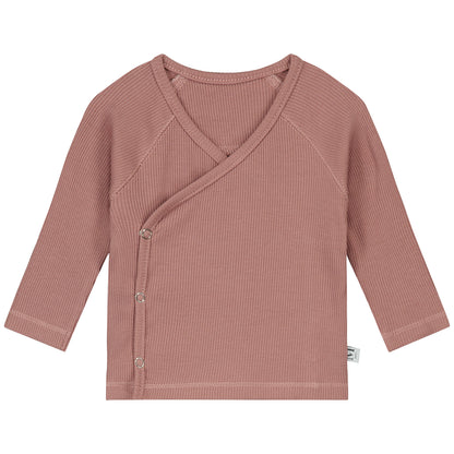 Overslag shirtje Rib clay_Momsandminis