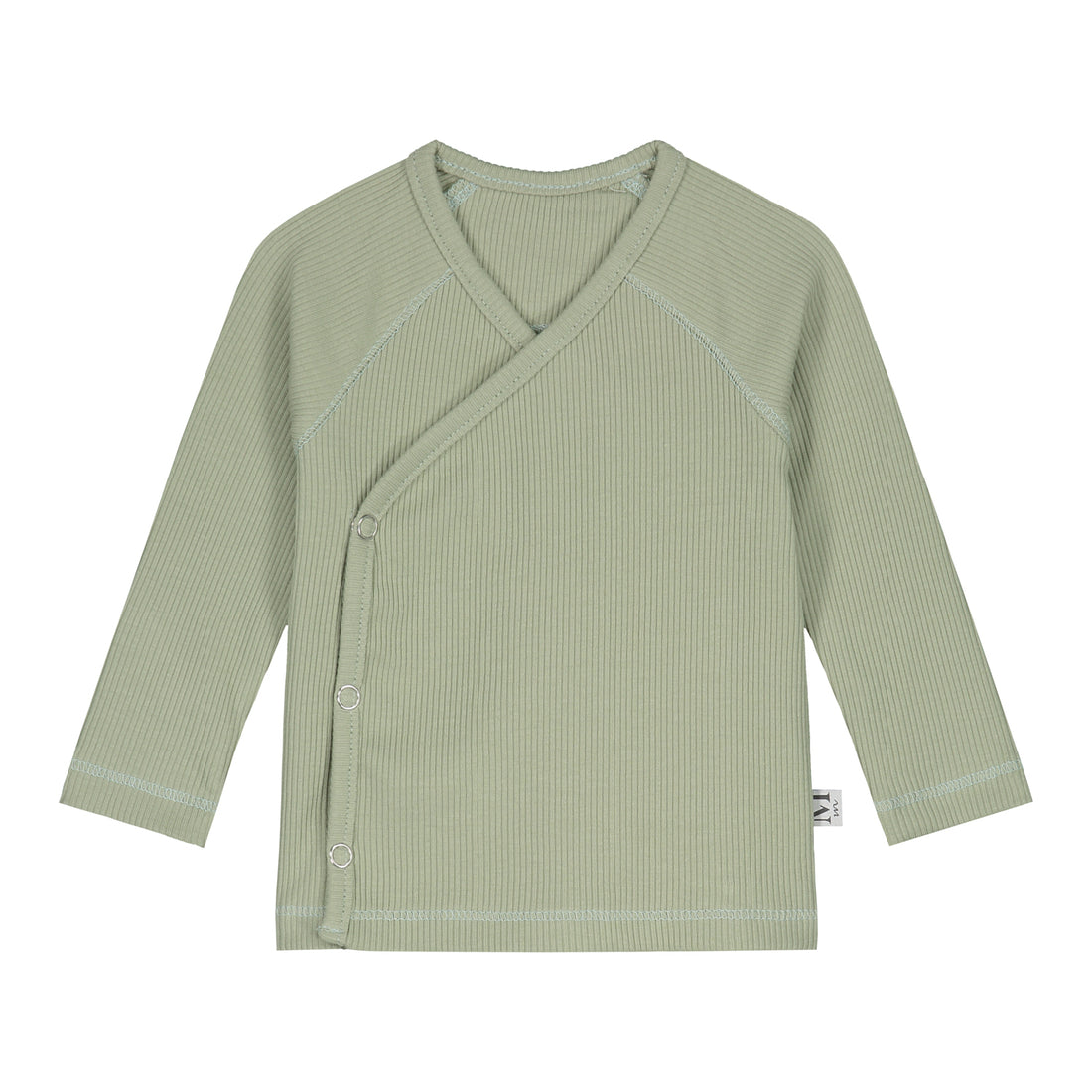 Overslag shirtje_Rib dusty green_Momsandminis