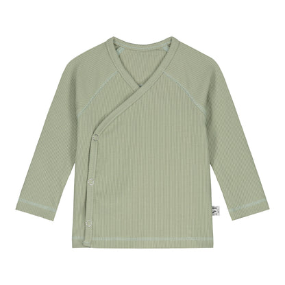 Overslag shirtje_Rib dusty green_Momsandminis