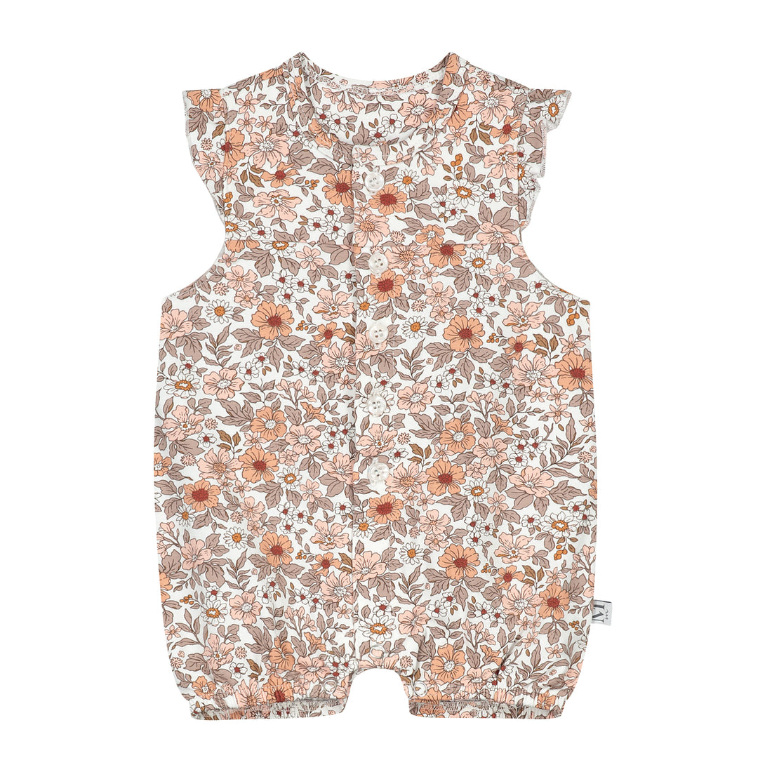 Playsuit Vintage Flowers Peach_Momsandminis
