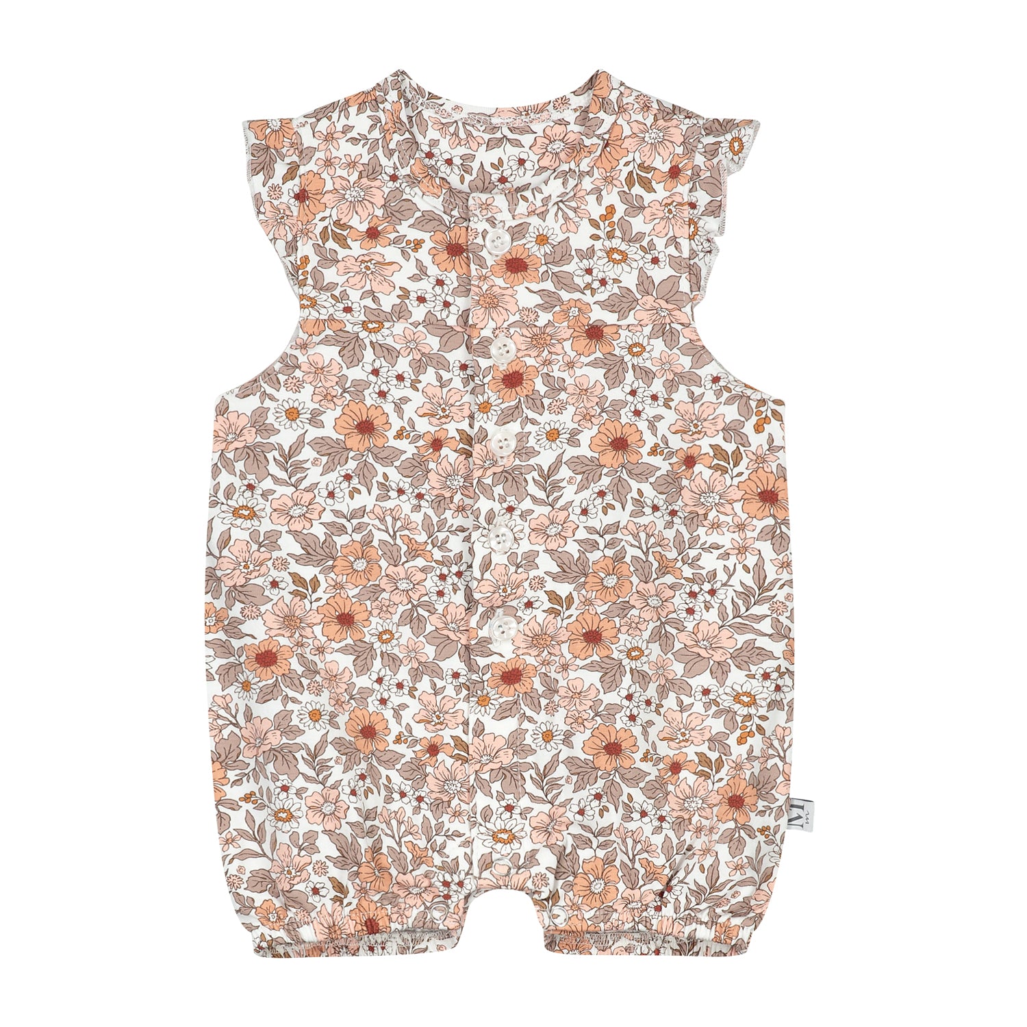 Playsuit Vintage Flowers Peach_Momsandminis