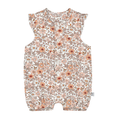 Playsuit Vintage Flowers Peach_Momsandminis