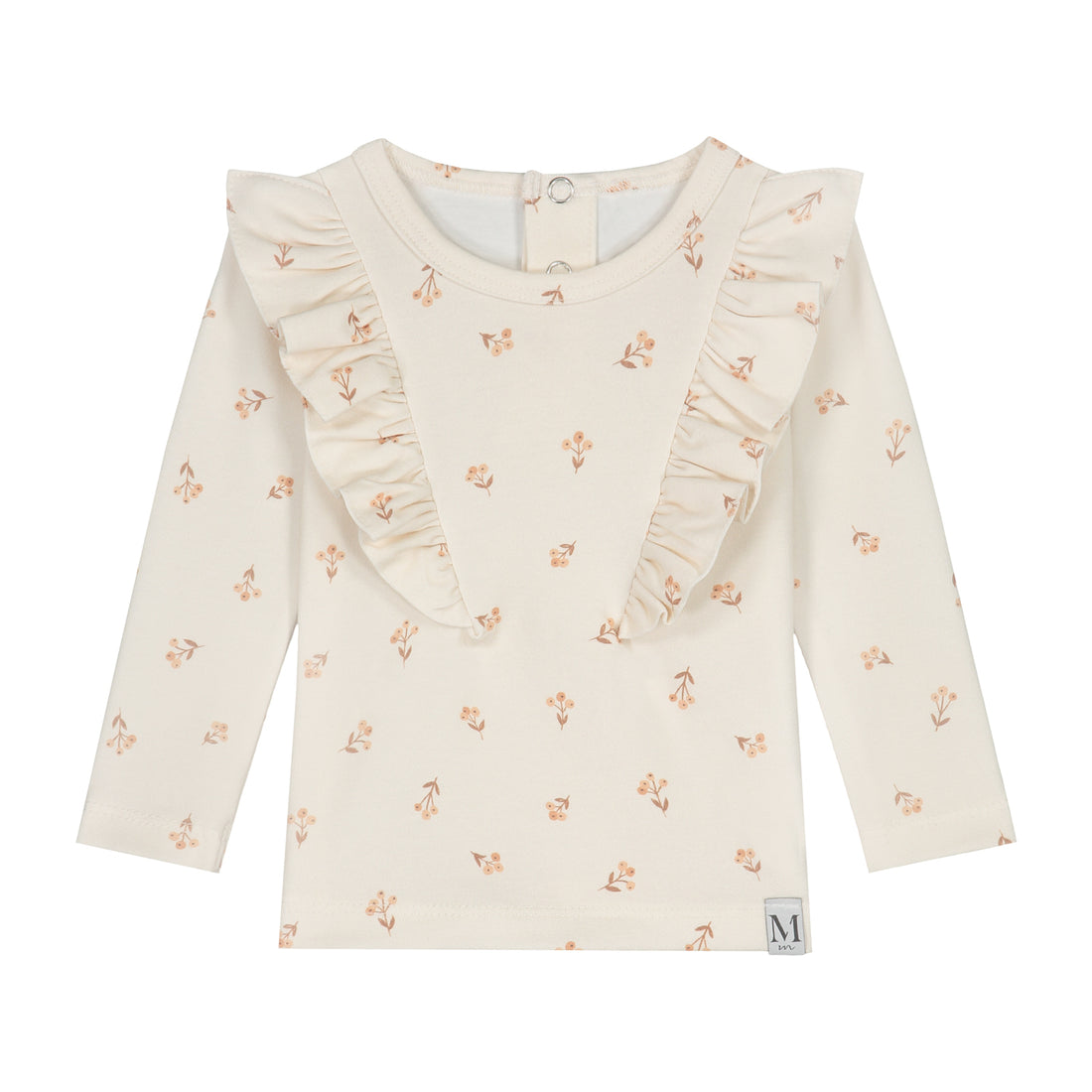 Ruffle longsleeve Red berries_Momsandminis