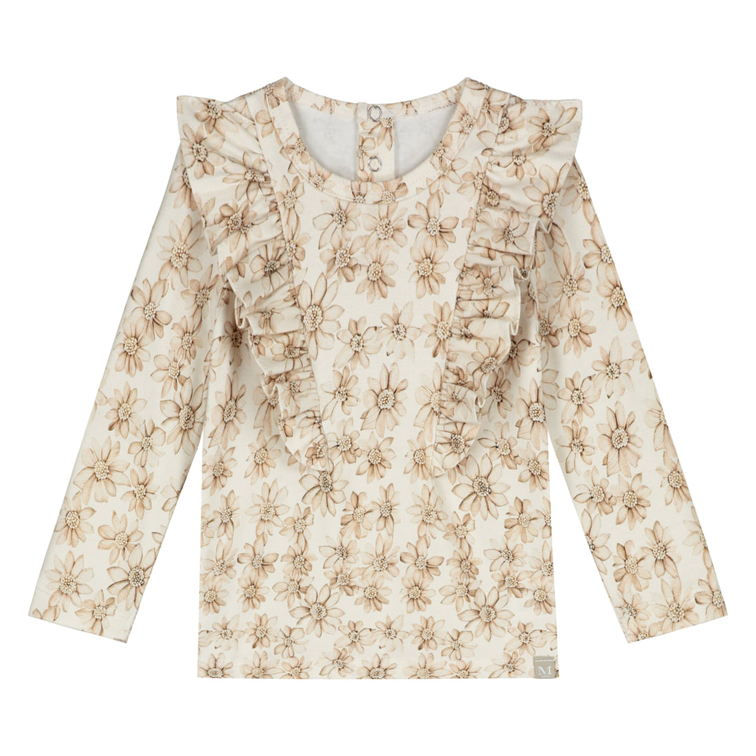 Ruffle Longsleevedlily beige_Momsandminis