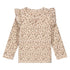 Ruffle shirt flower bomb beige rib_Momsandminis