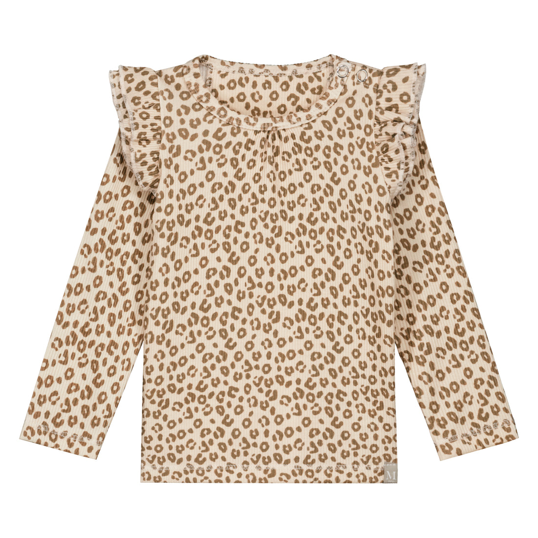 Ruffle shirt leopard rib_Momsandminis