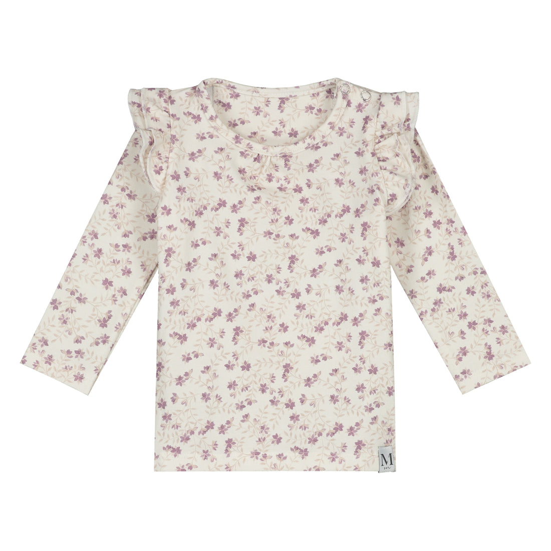 Ruffle shirtje_vine flowers_Momsandminis