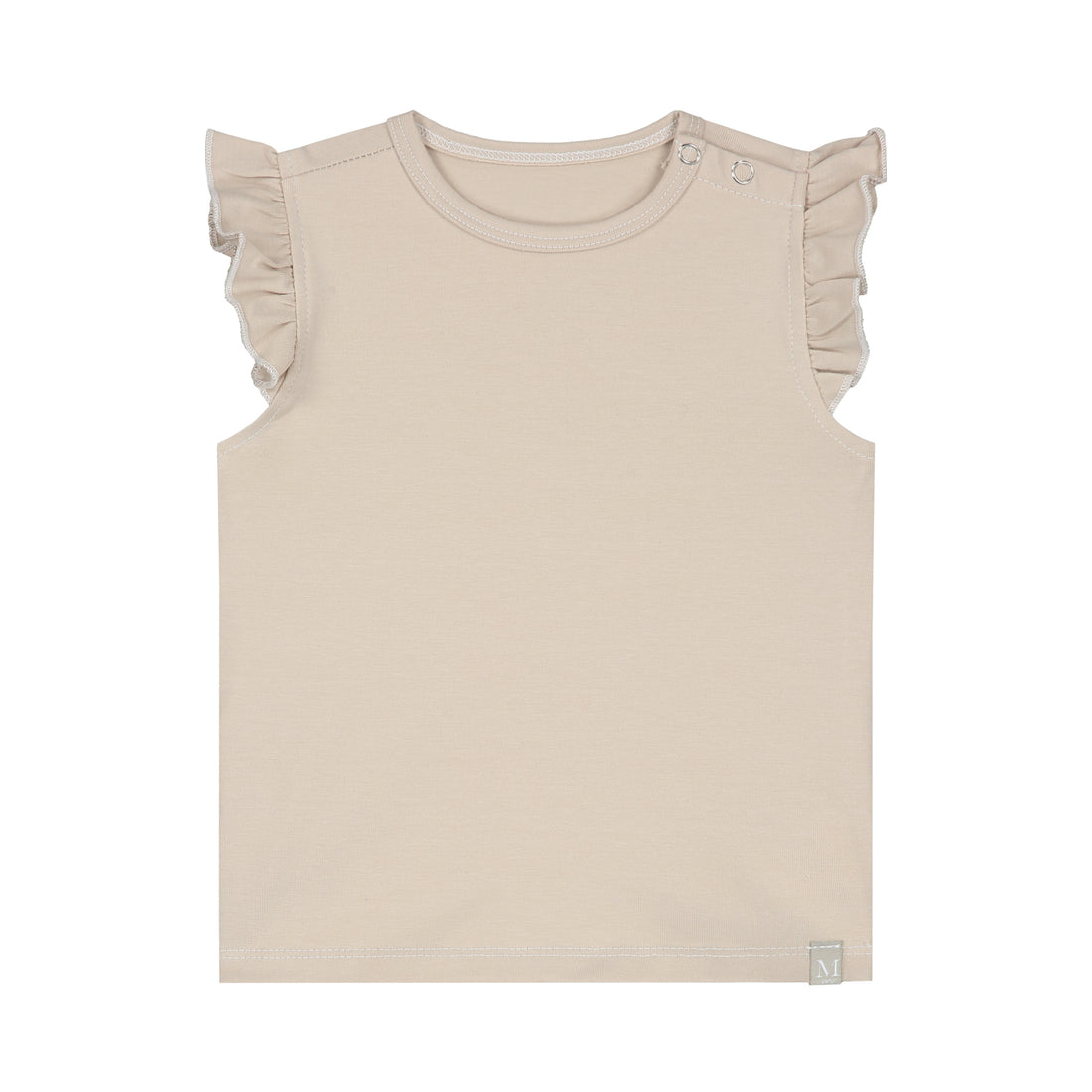 Ruffle top beige_Momsandminis