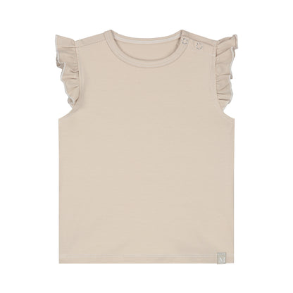 Ruffle top beige_Momsandminis
